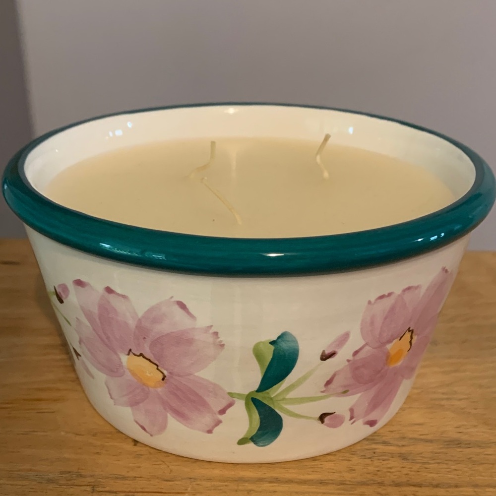 PARTYLITE Floral Candle Bowl